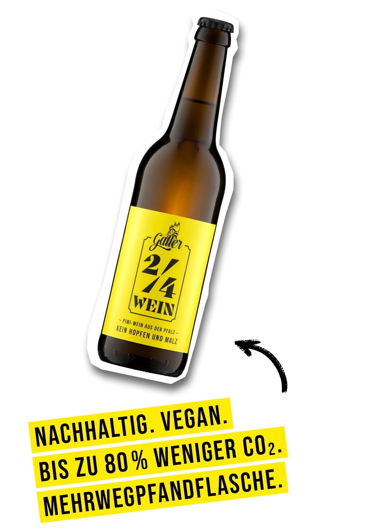 2/4 Wein - Piwi in der Mehrwegpfandflasche