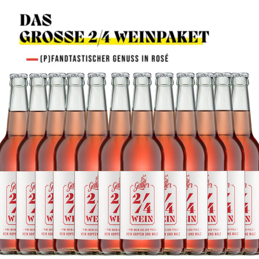 Großes 2/4 Rosépaket mit 12 Flaschen x 0,5l